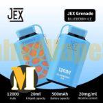 پاد یکبار مصرف بلوبری یخ جکس گرینید مدل KIMREE <br><span>JEX Grenade Blueberry Ice 12000 puffs</span>